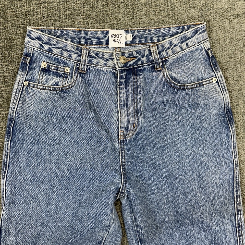 Princess Polly Jeans Womens 6‎ (29x28) Light Wash Holly Asymmetric Straight Leg